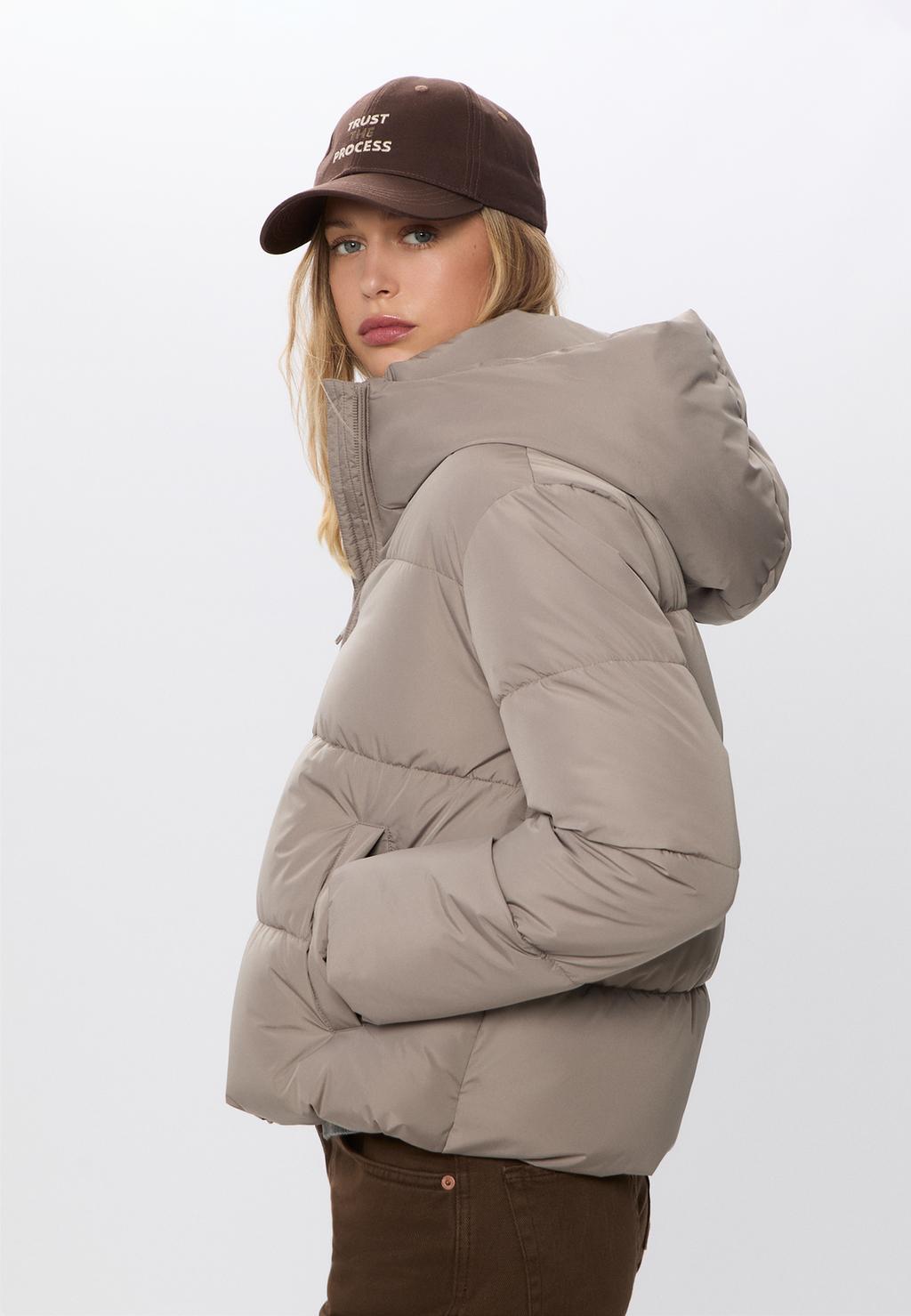 Basic Steppjacke mit Kapuze