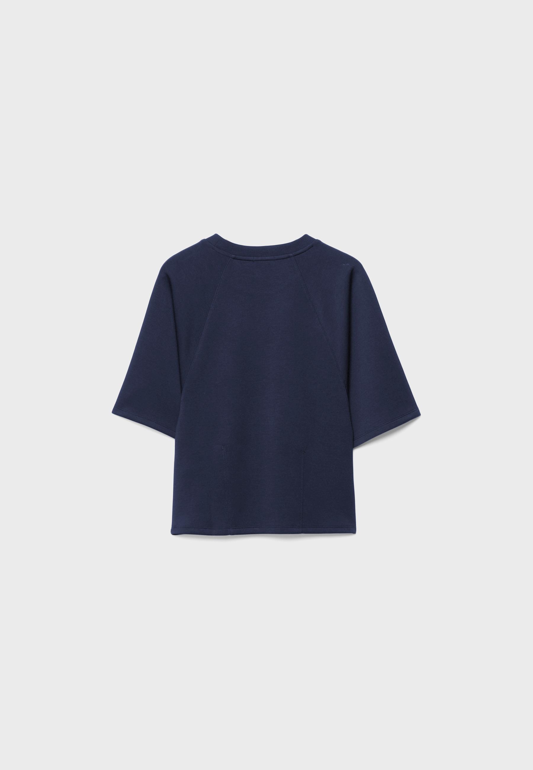 Soft-touch short sleeve T-shirt — Navy blue