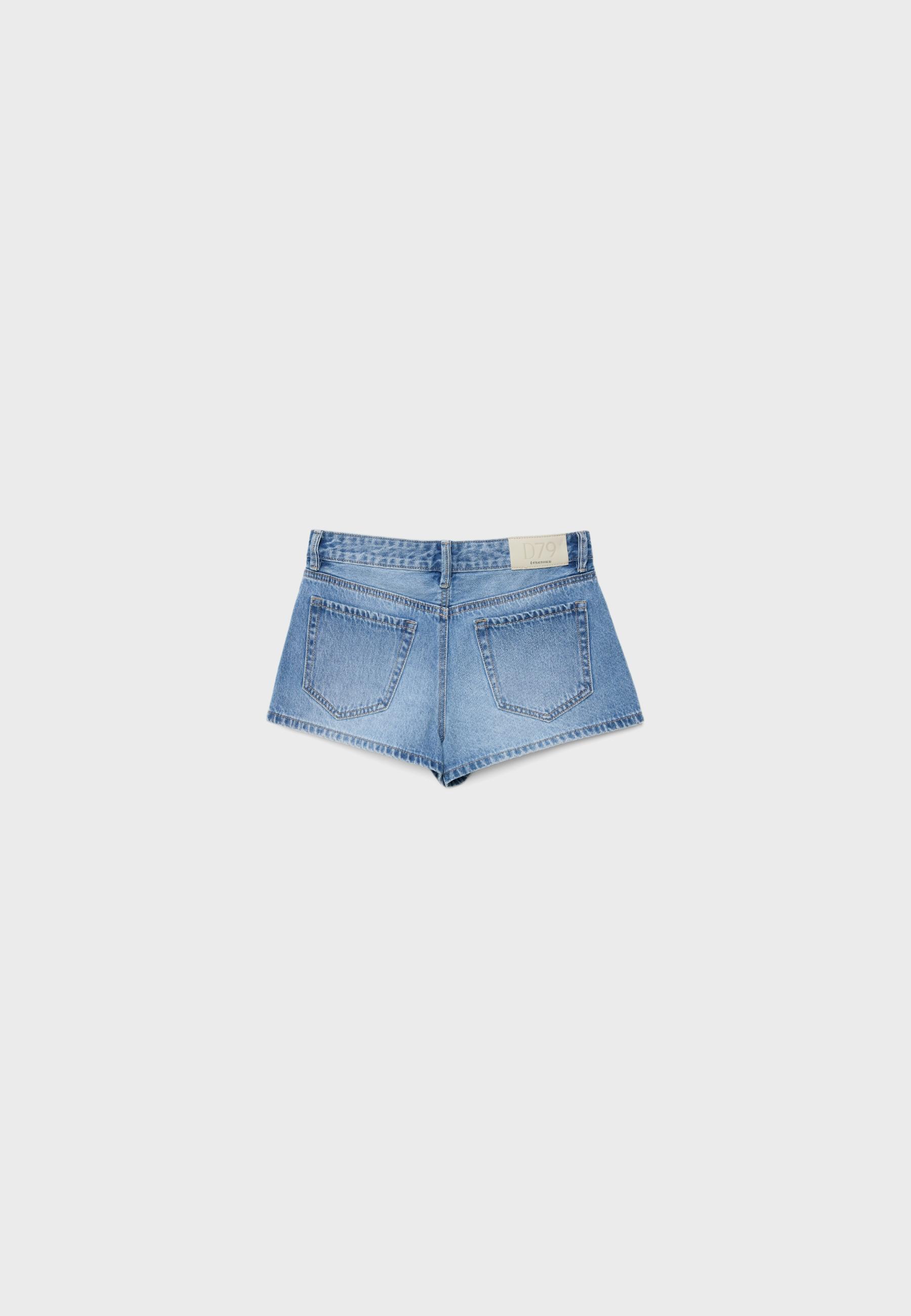 D79 Low-waist shorts — MEDIUM BLUE DENIM