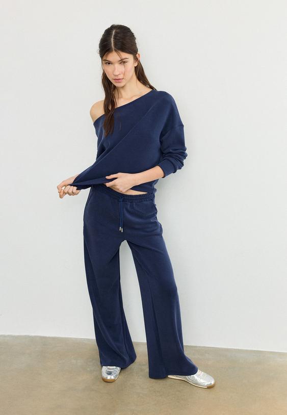 soft touch off the shoulder sweatshirt