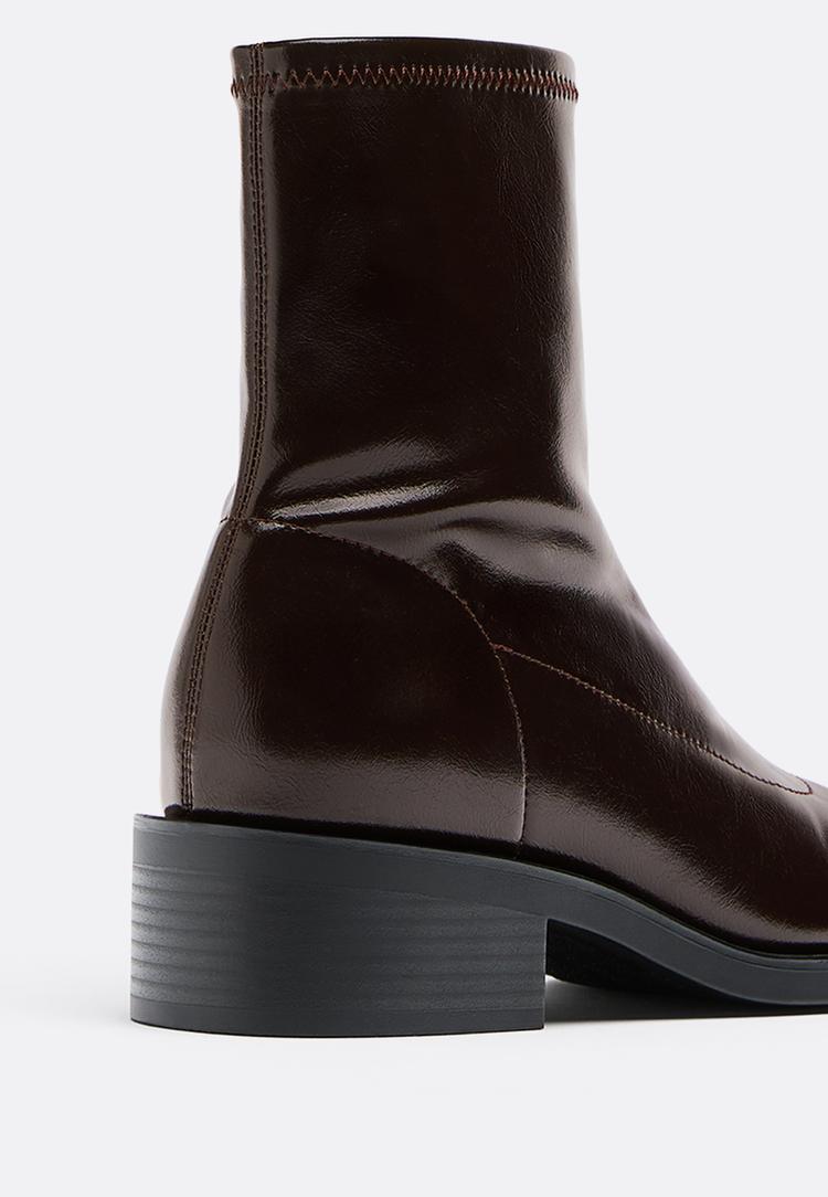 botines planos stretch