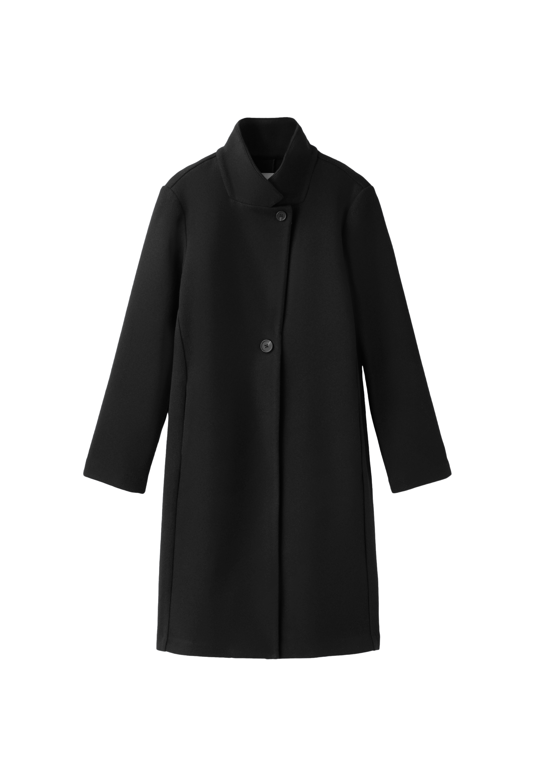 Basic soft-touch coat — Black