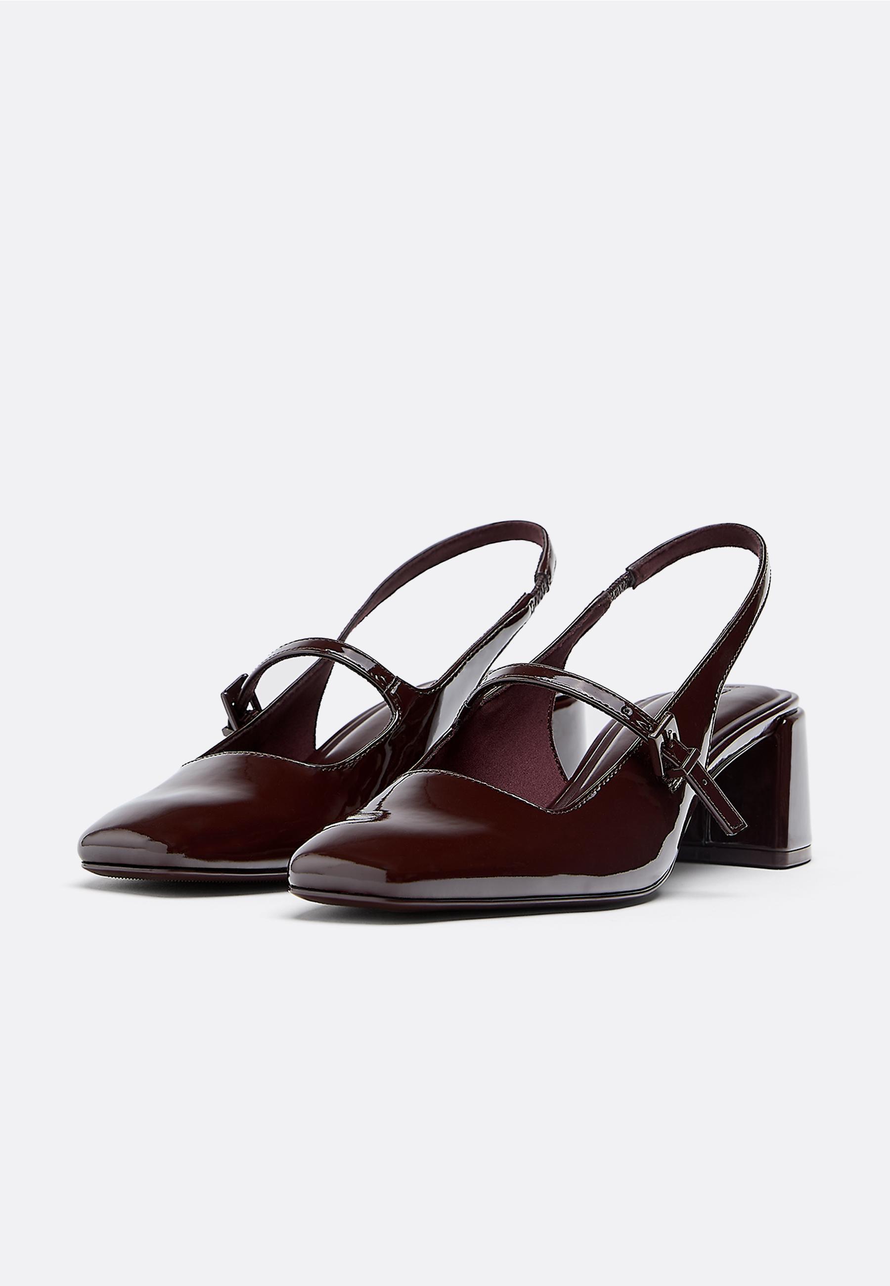 Mary Jane block heel — BROWN