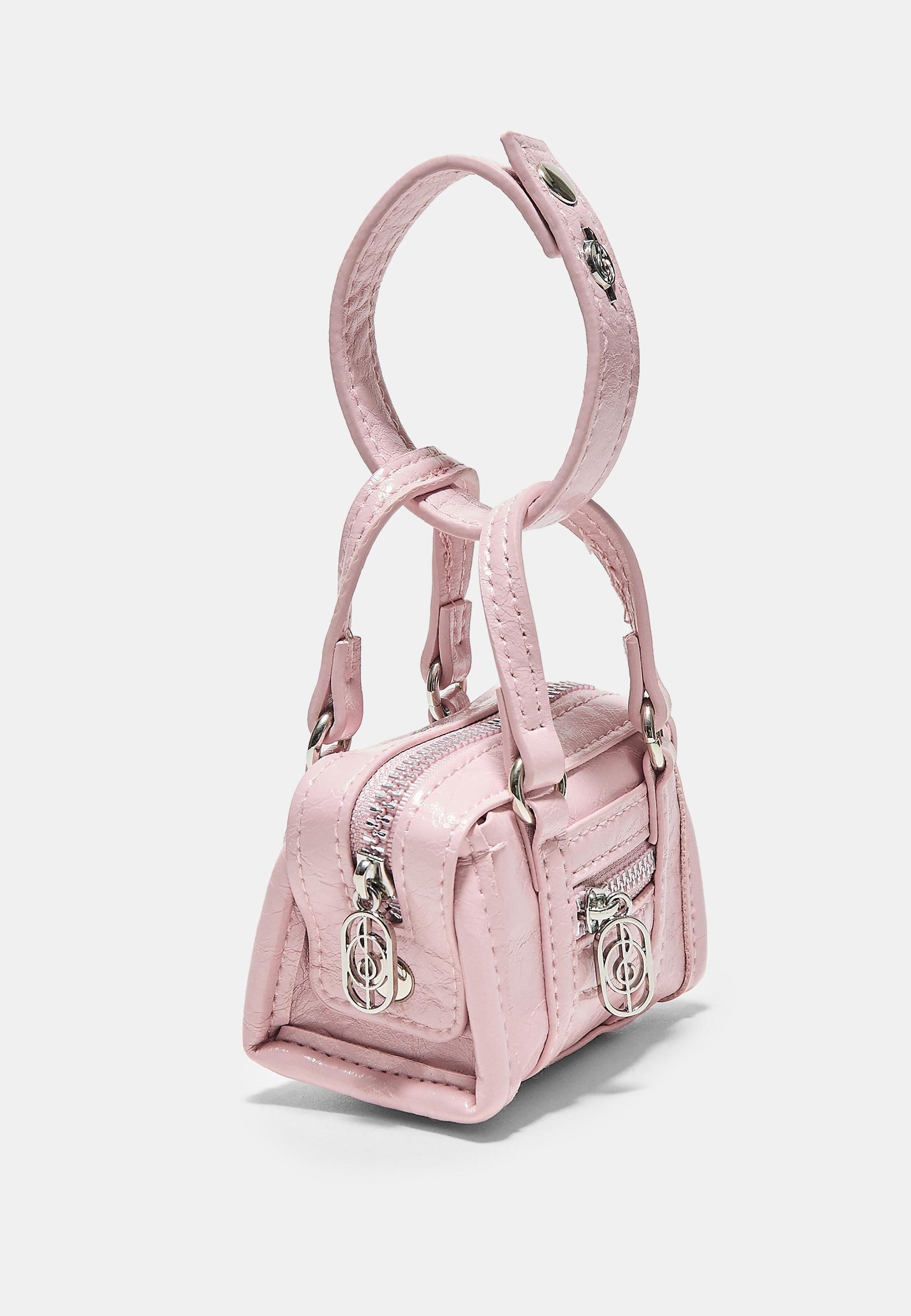 Mini bag charm — Pastel pink