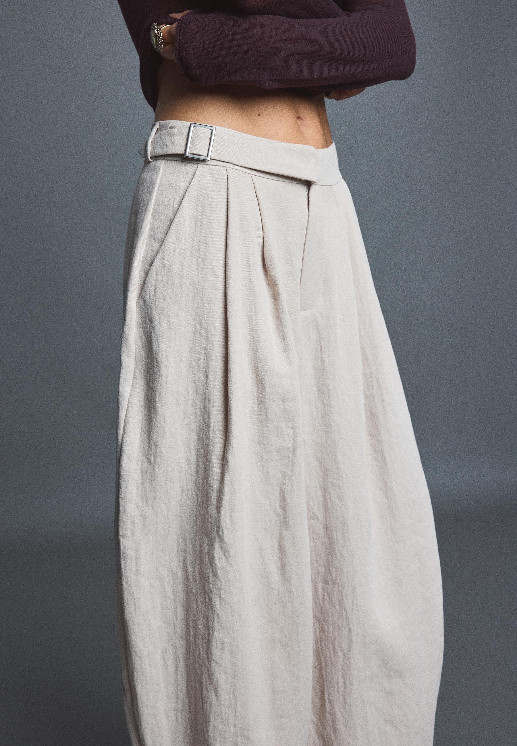 Stradivarius Tokalı şalvar pantolon