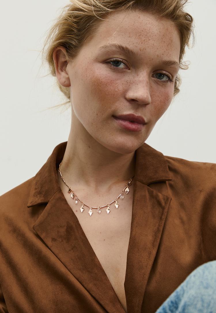 set 3 collares rombos