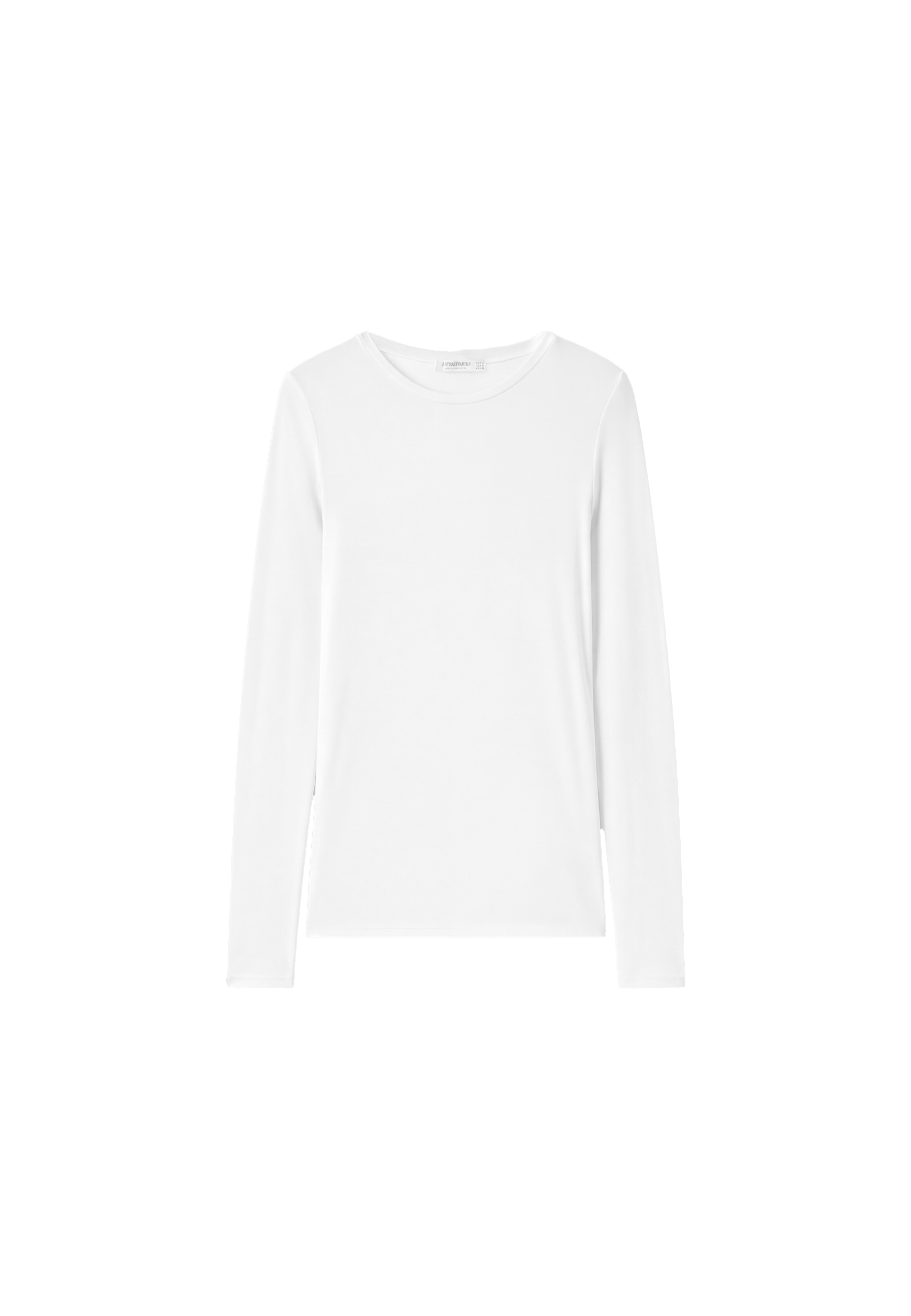 Stradivarius %100 supima® pamuklu uzun kollu t-shirt görsel 2