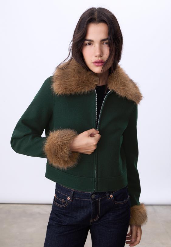 cazadora detalle efecto pelo