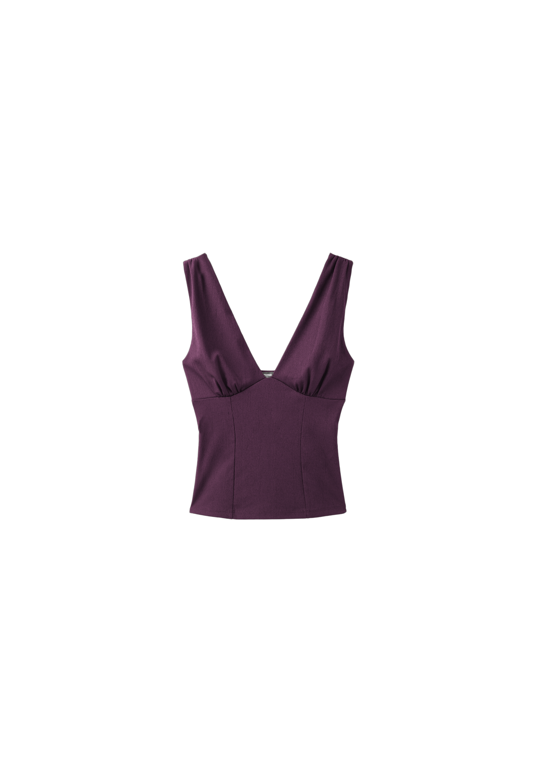 Fitted wide-strap top — Purple
