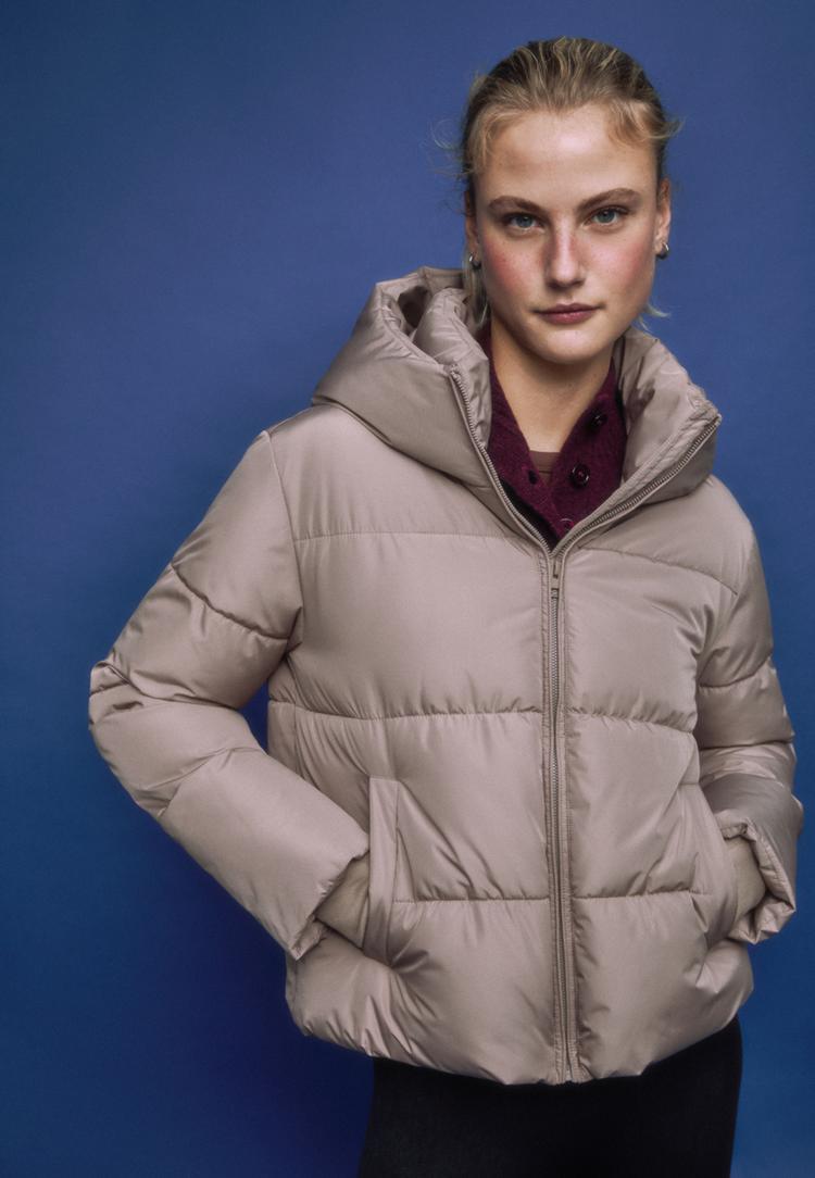 cazadora acolchada basica capucha