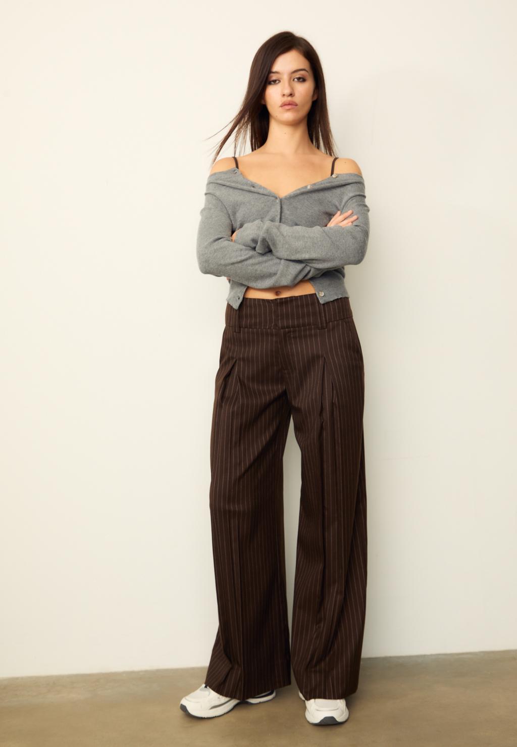 Pantalón vestir cinturilla rayas