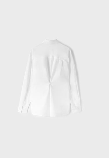 Adjustable regular poplin shirt — White 8