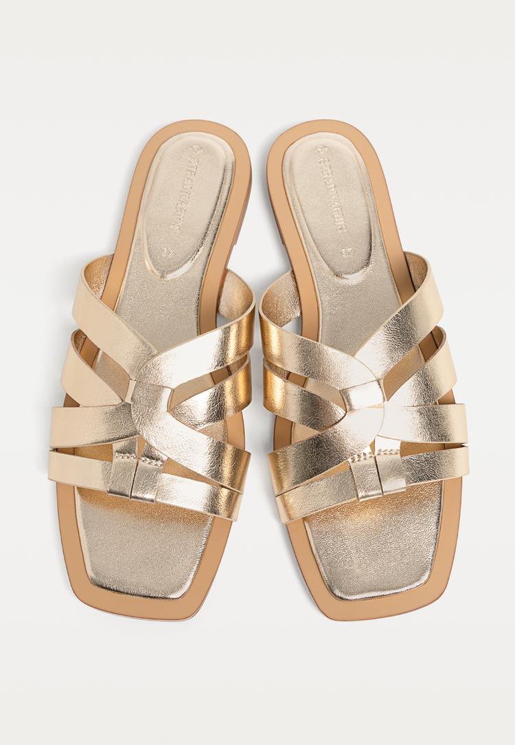 sandalias planas tiras