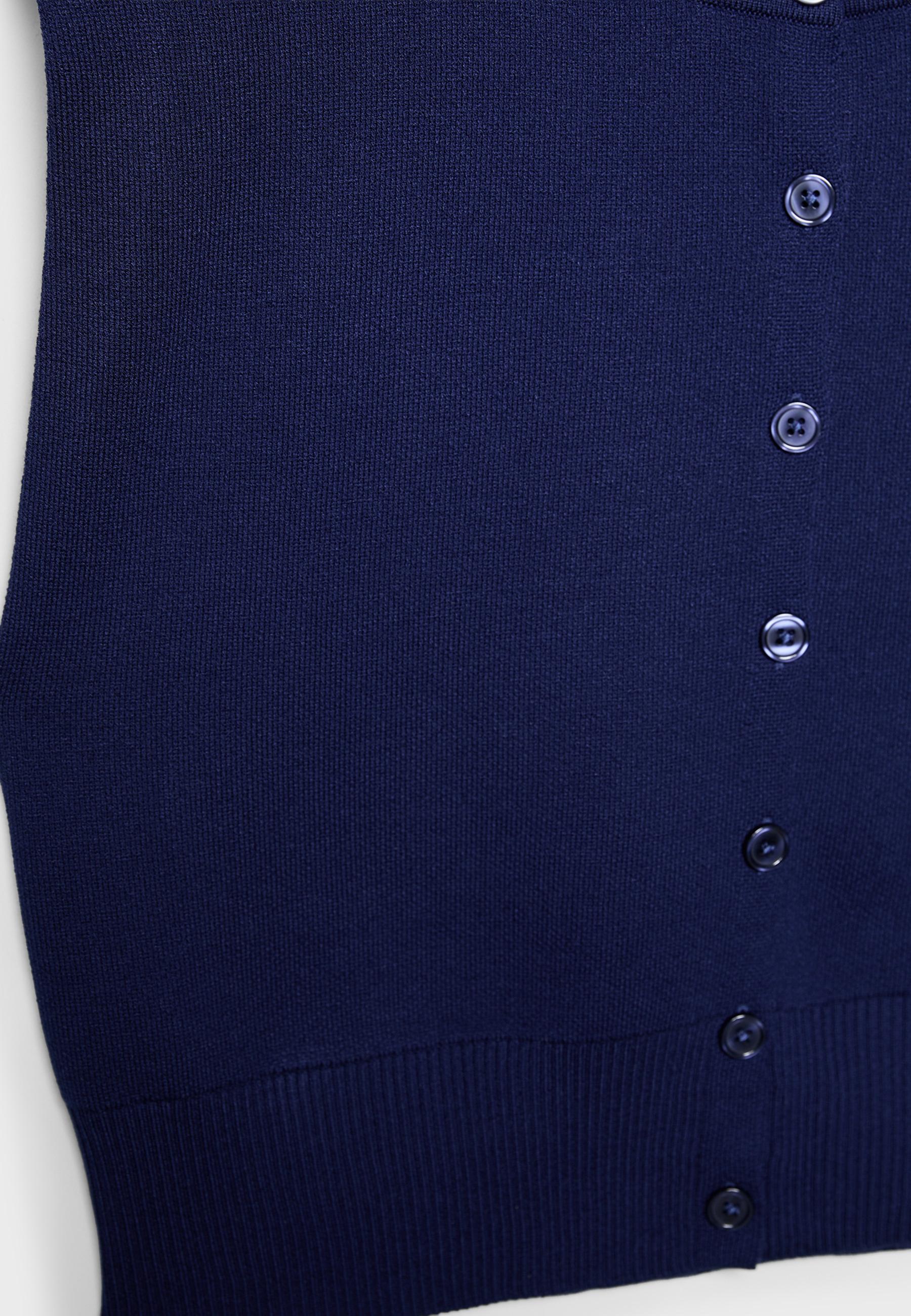 Knit vest with padded shoulders — Electric blue