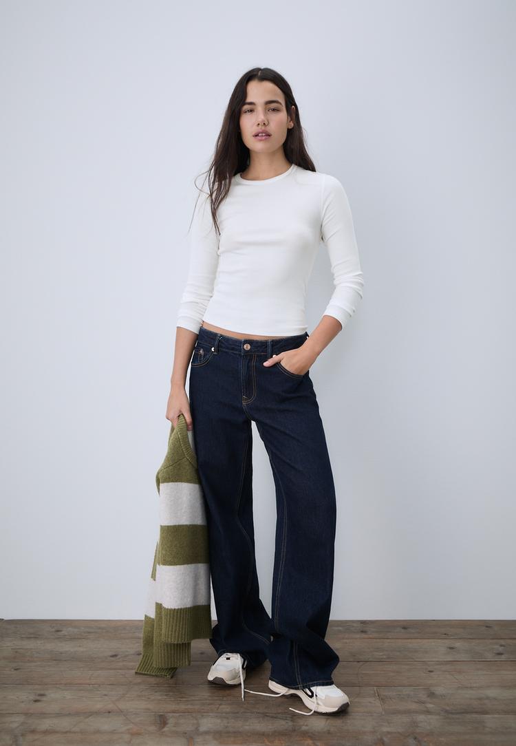 ribbed long sleeve t