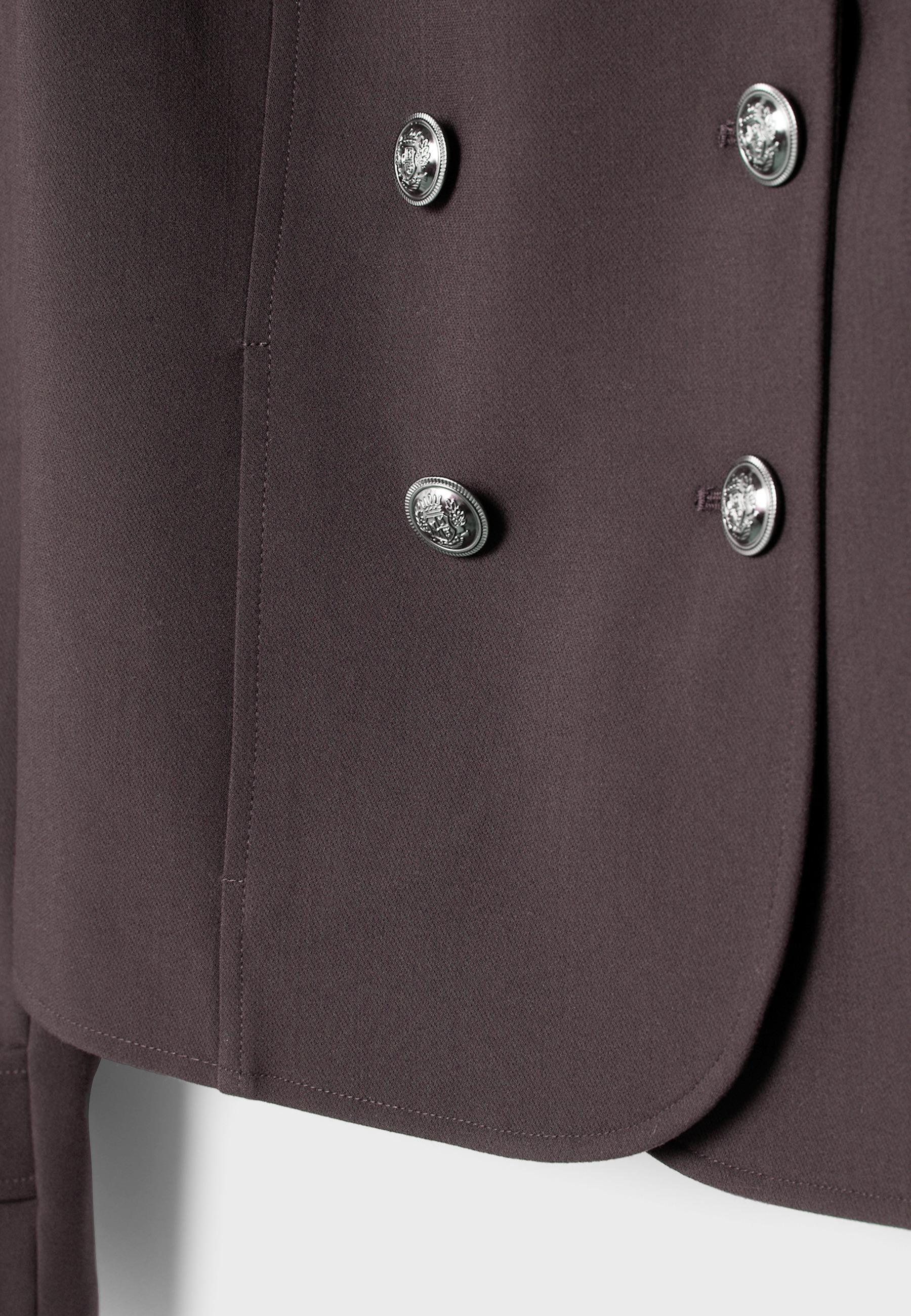 Blazer with engraved buttons — Brown