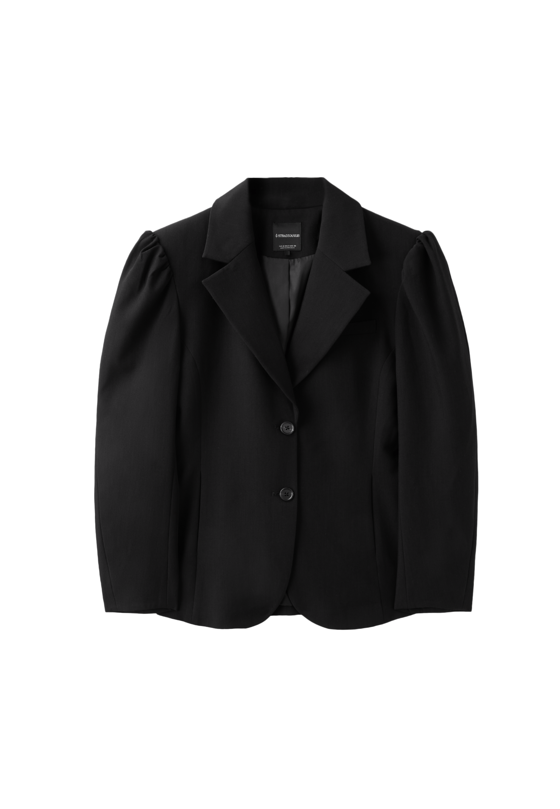 Voluminous sleeve blazer — Black