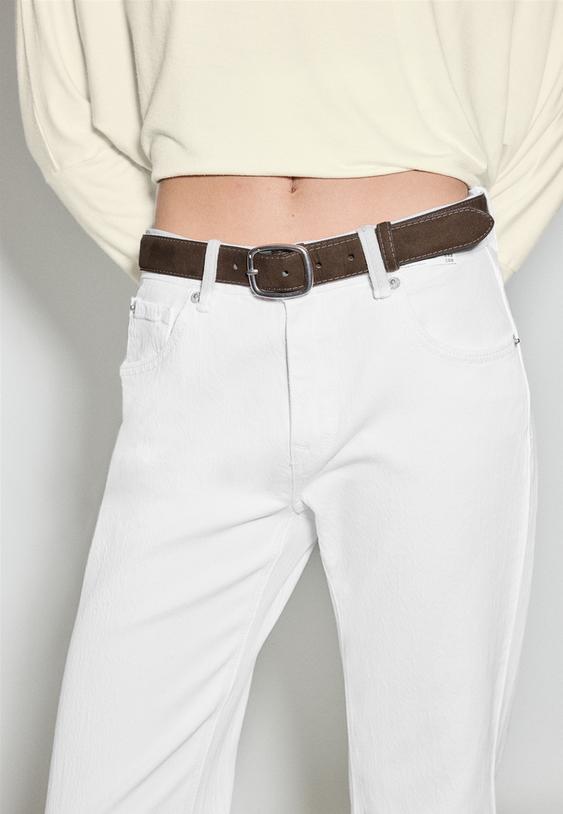d68 kemerli bootcut jean