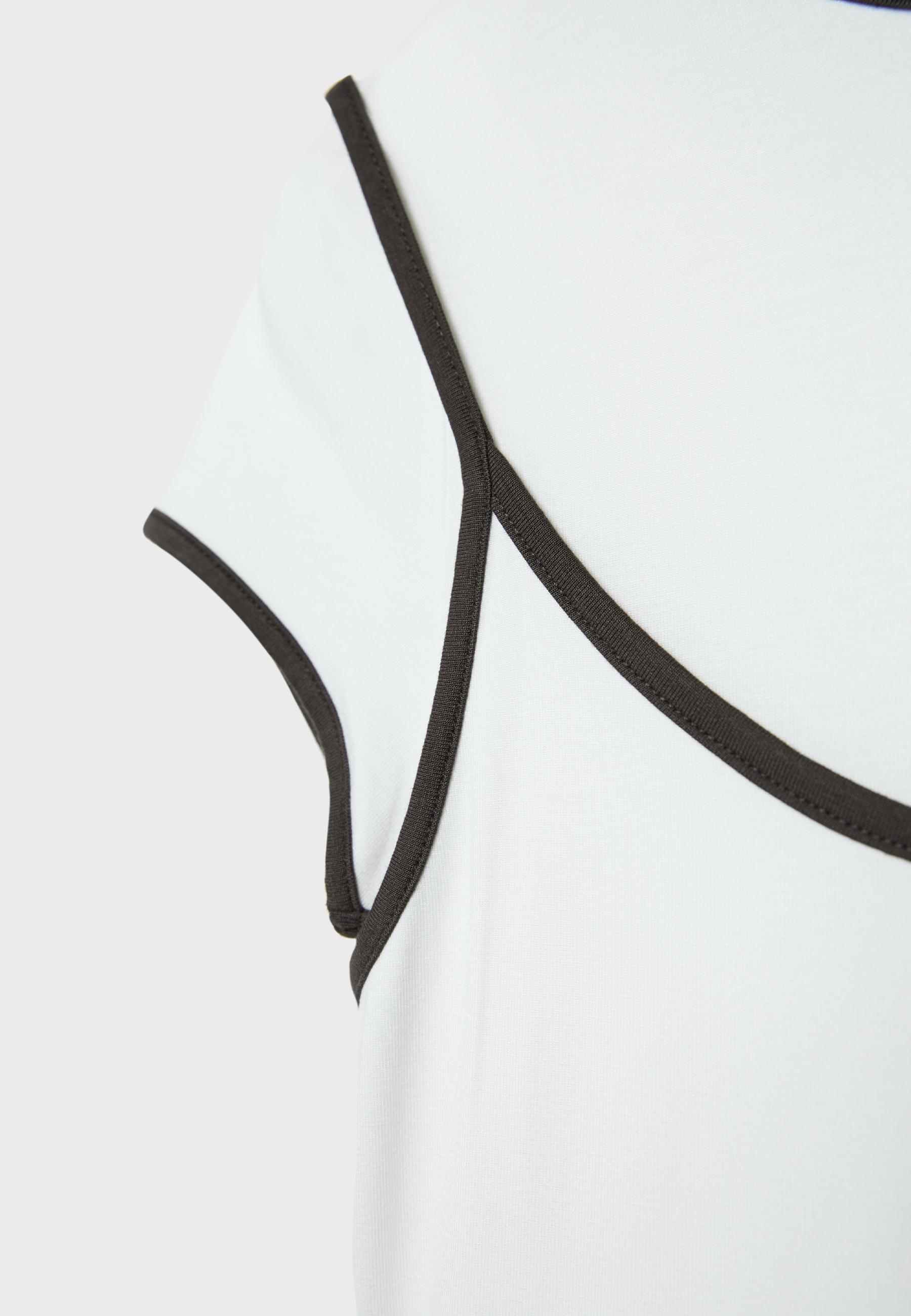 Double contrast T-shirt — Ecru