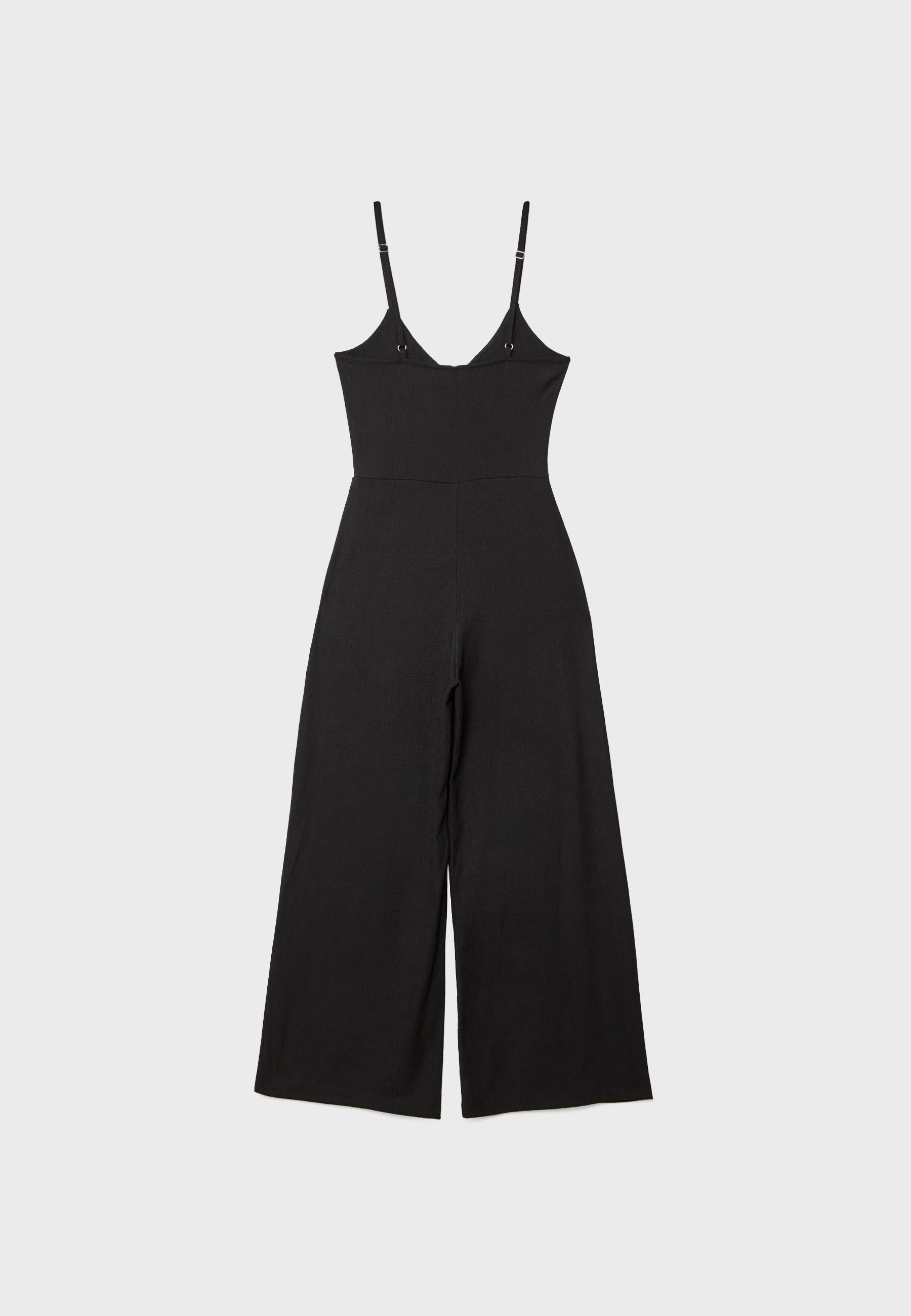 Flowing strappy jumpsuit — Black