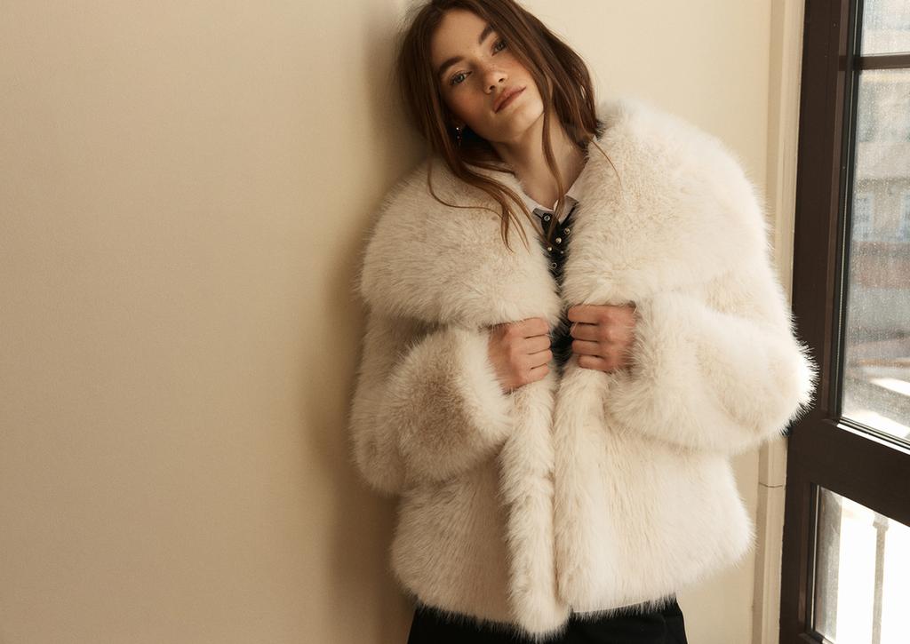 Kısa suni kürk ceket