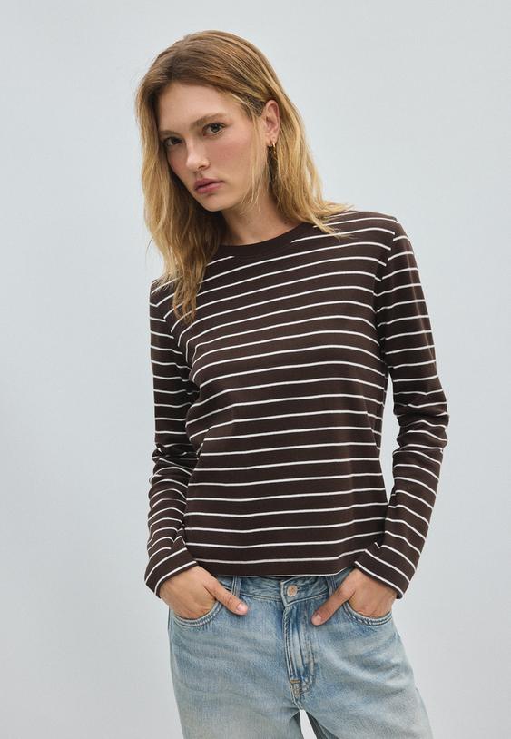 gestreept tshirt met lange mouw