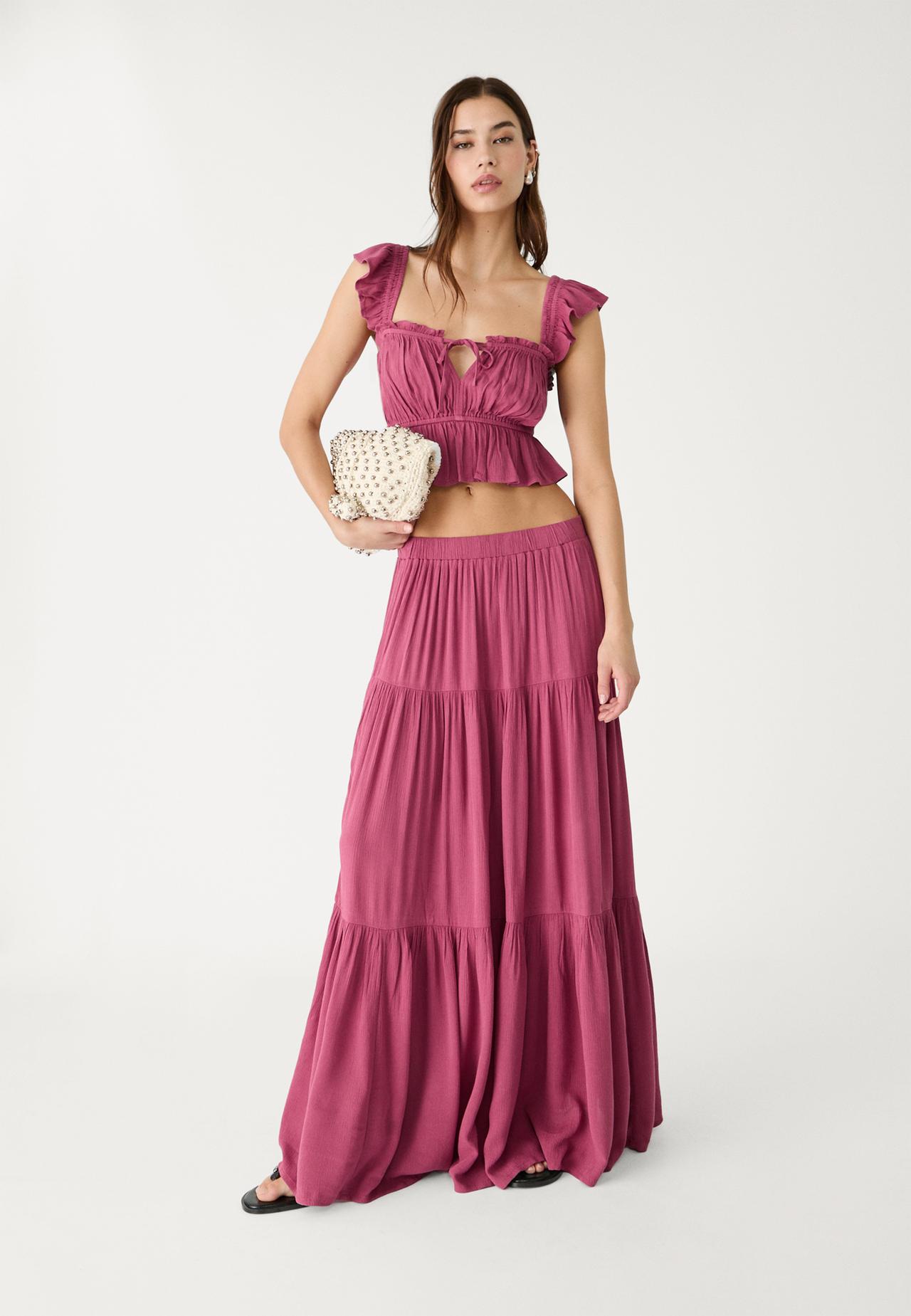 Jupe midi bohème - Vêtements femme | Stradivarius France