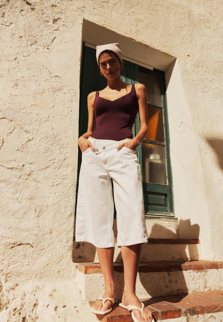 jorts met gekruiste taille
