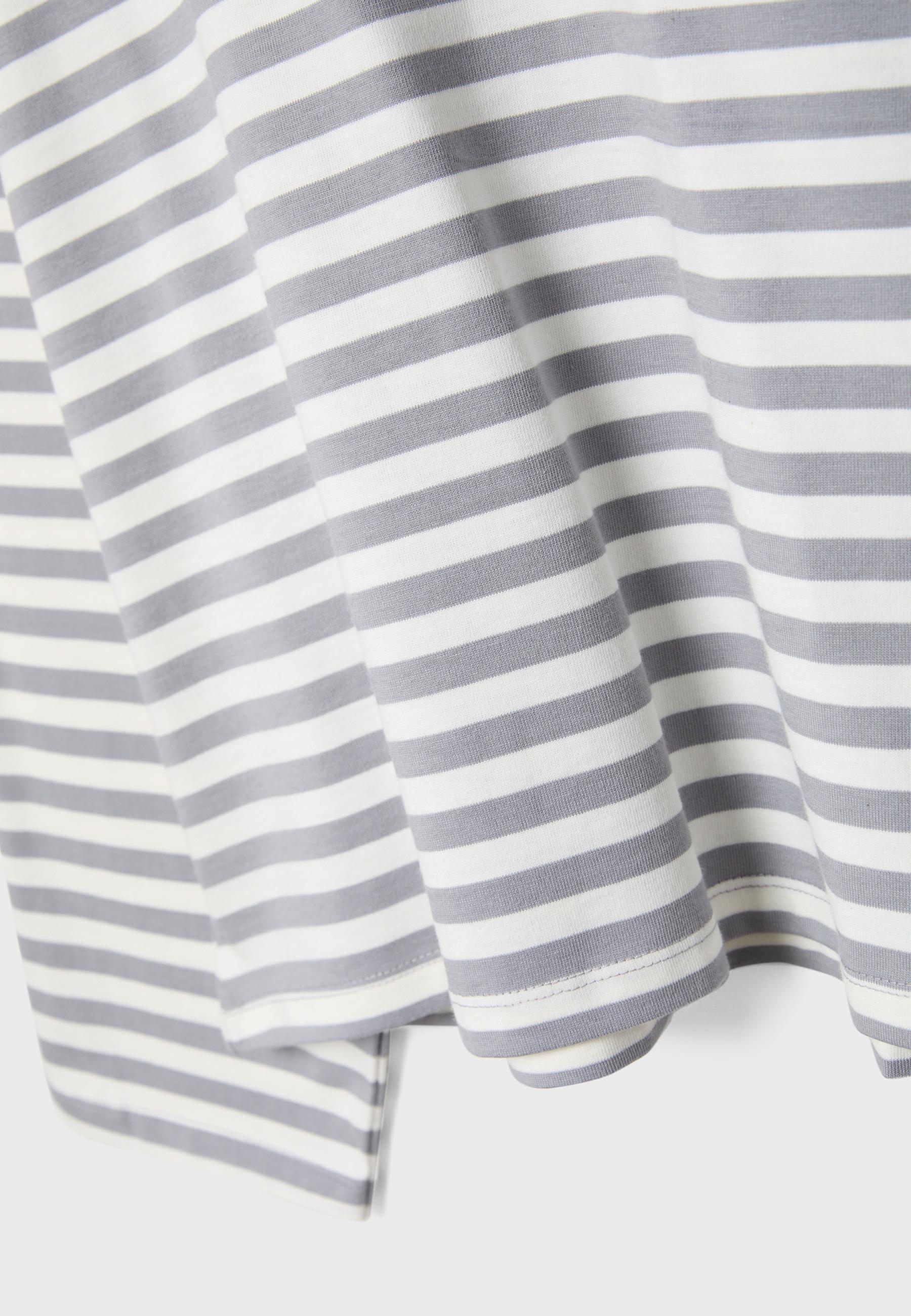 Striped long sleeve T-shirt — Grey melange