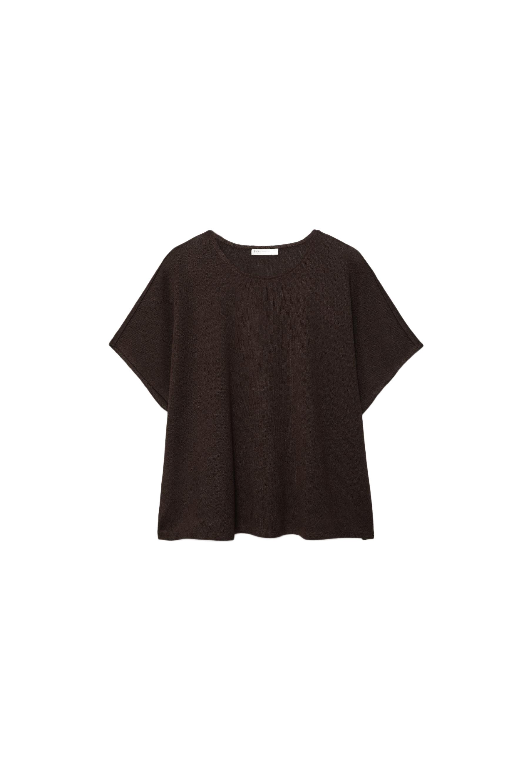 Rustic cape T-shirt — Brown