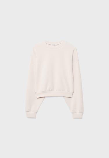 Yumuşak dokulu yarasa kollu sweatshirt - Görsel 17