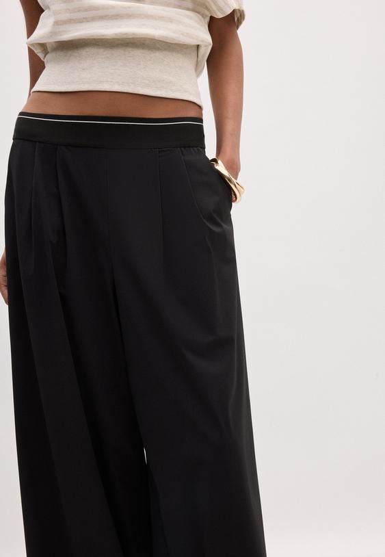 pantalon jogger palazzo cintura goma
