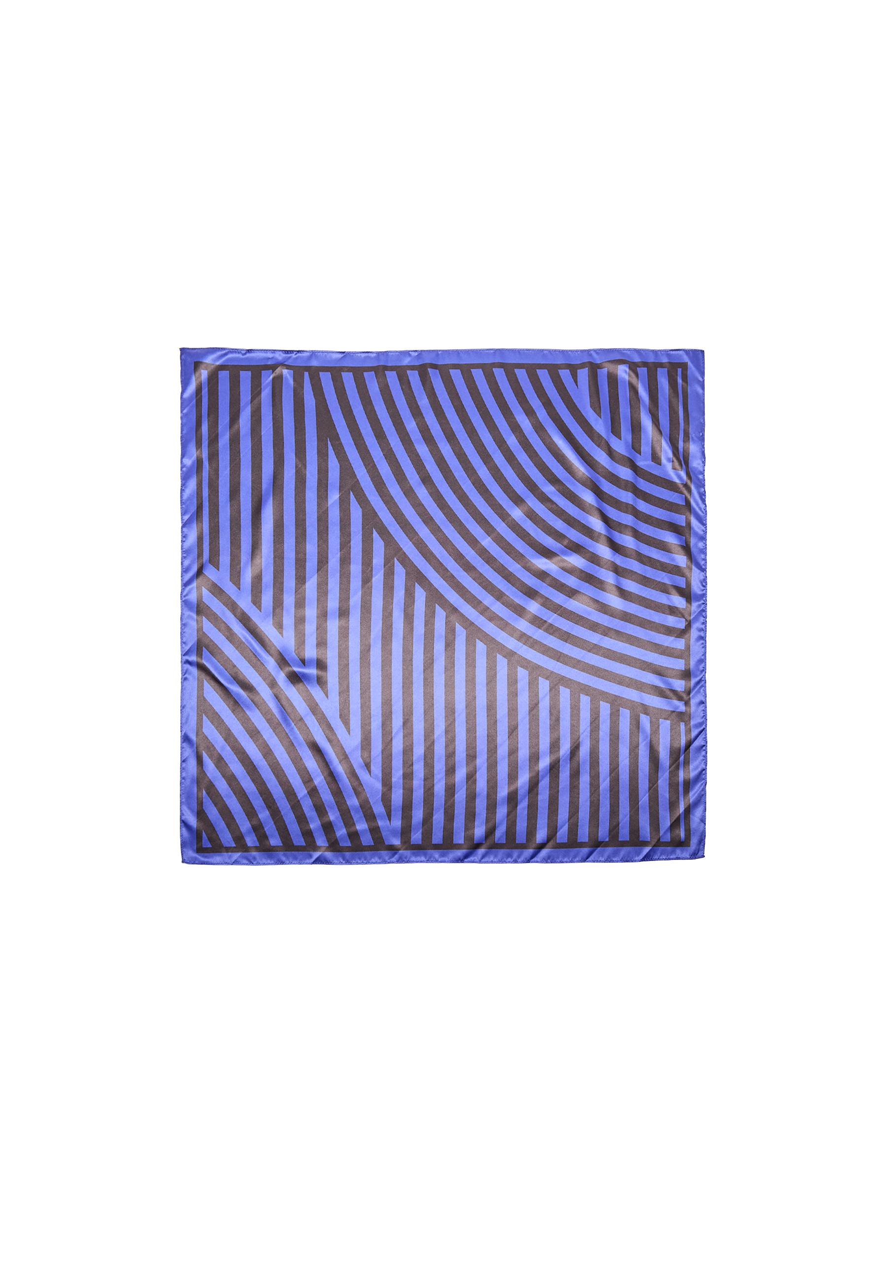 Striped handkerchief — Electric blue