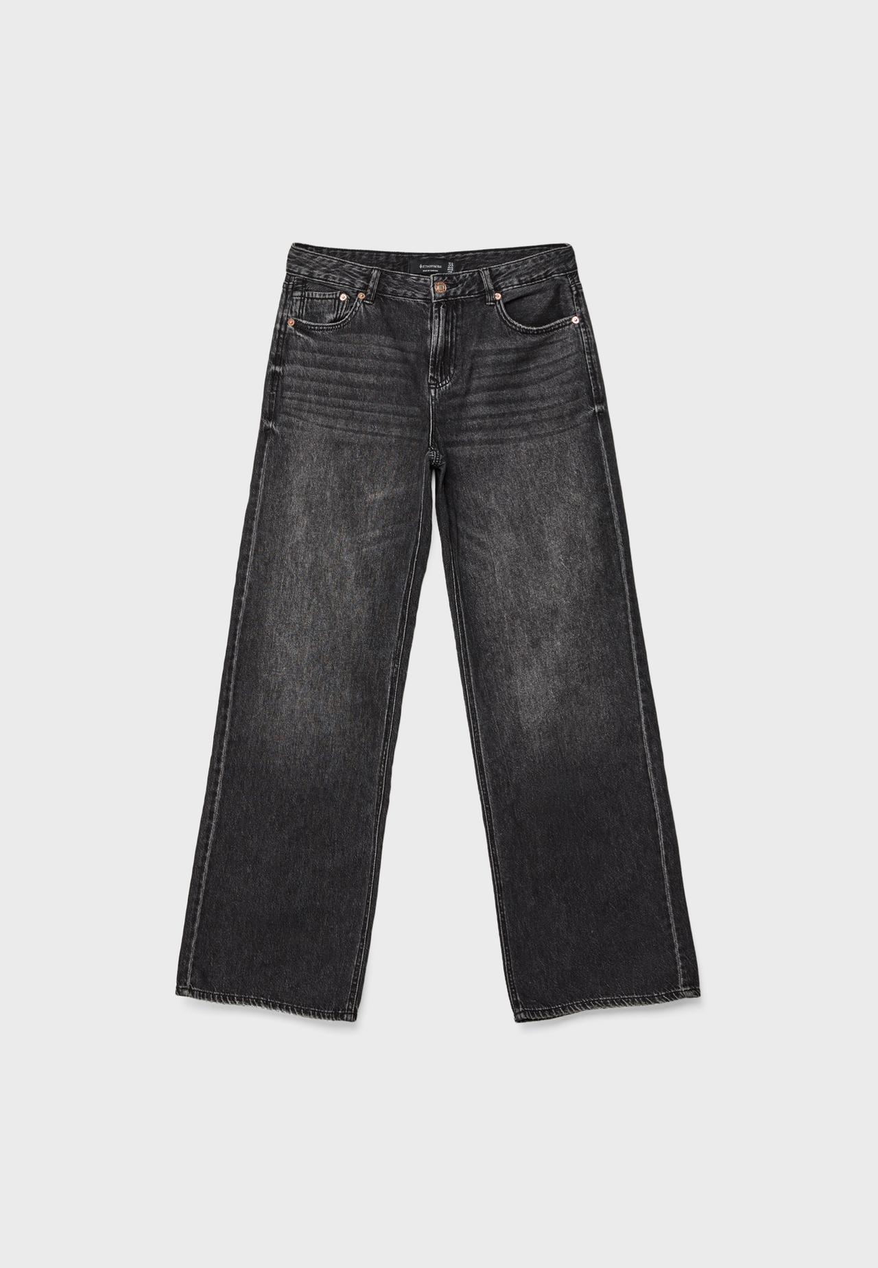 D91 low-rise wide-leg jeans — BLACK DENIM WASH