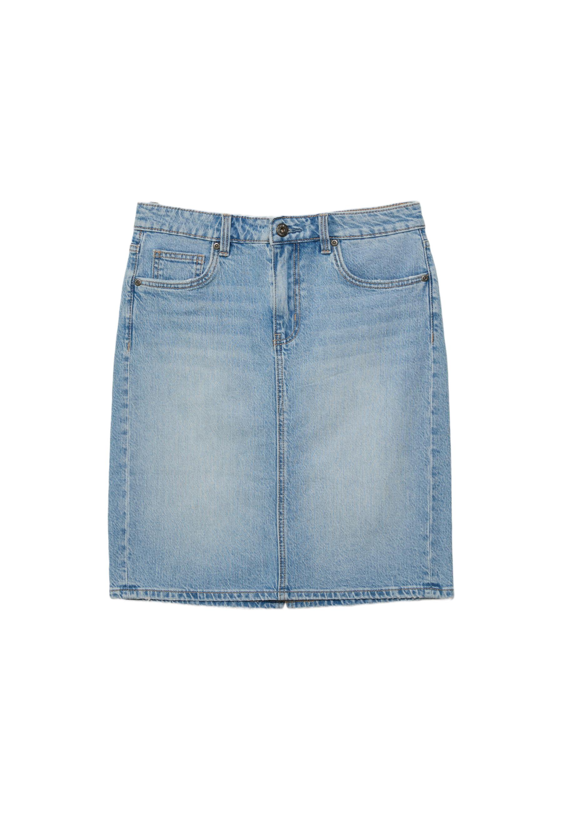 Denim midi skirt — MEDIUM LIGHT BLUE DENIM