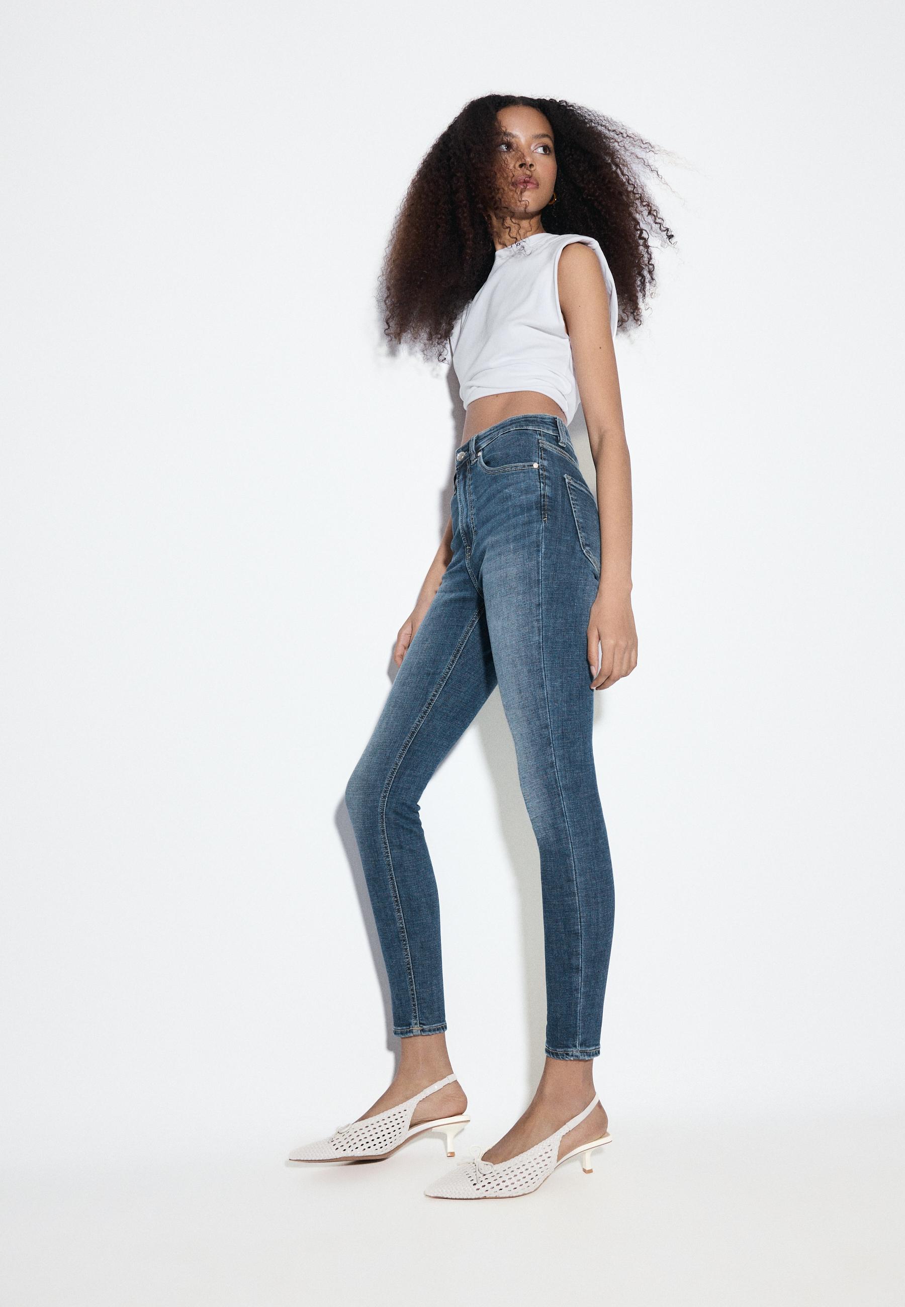 D09 süper yüksek bel skinny jean