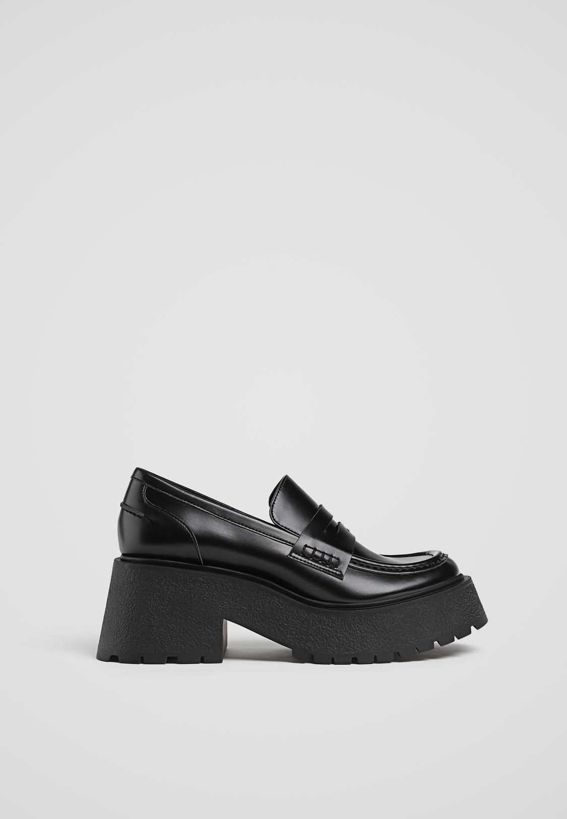 High-heel loafers with penny strap - Women’s fashion 