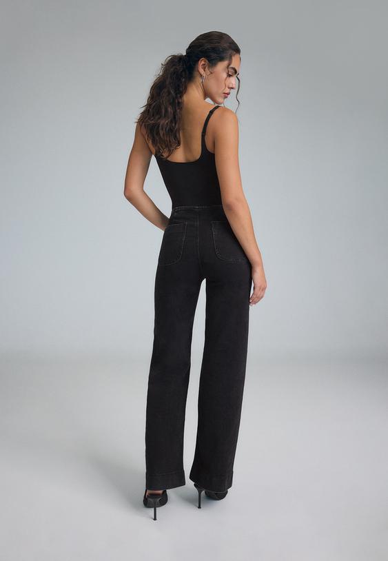 d77 minimalistische jeans met zakken