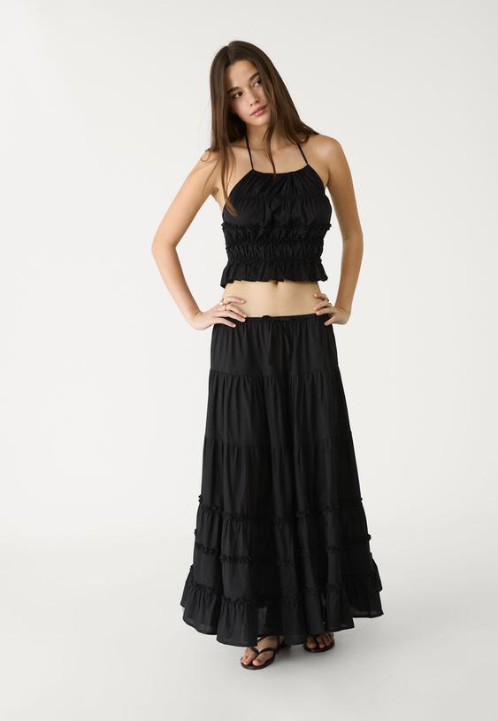 top halter espalda descubierta