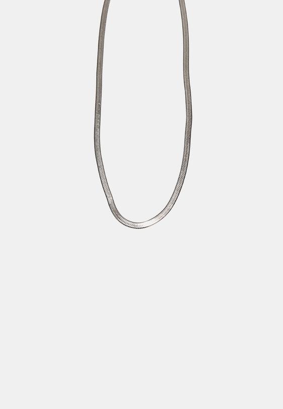 Stradivarius Waterproof Snake Chain Grey Os