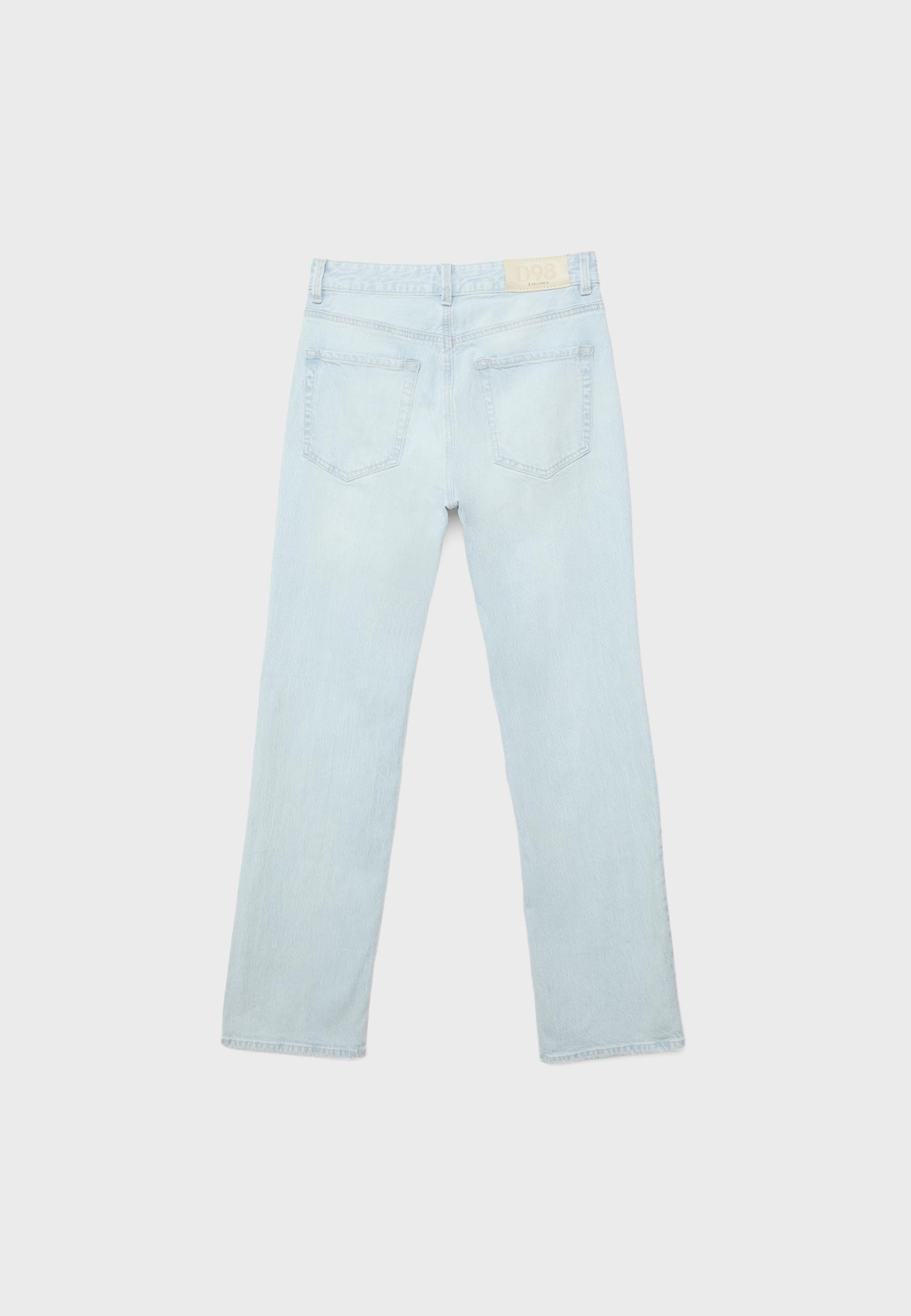 D98 vintage effect straight-leg jeans — LIGHT BLEACH