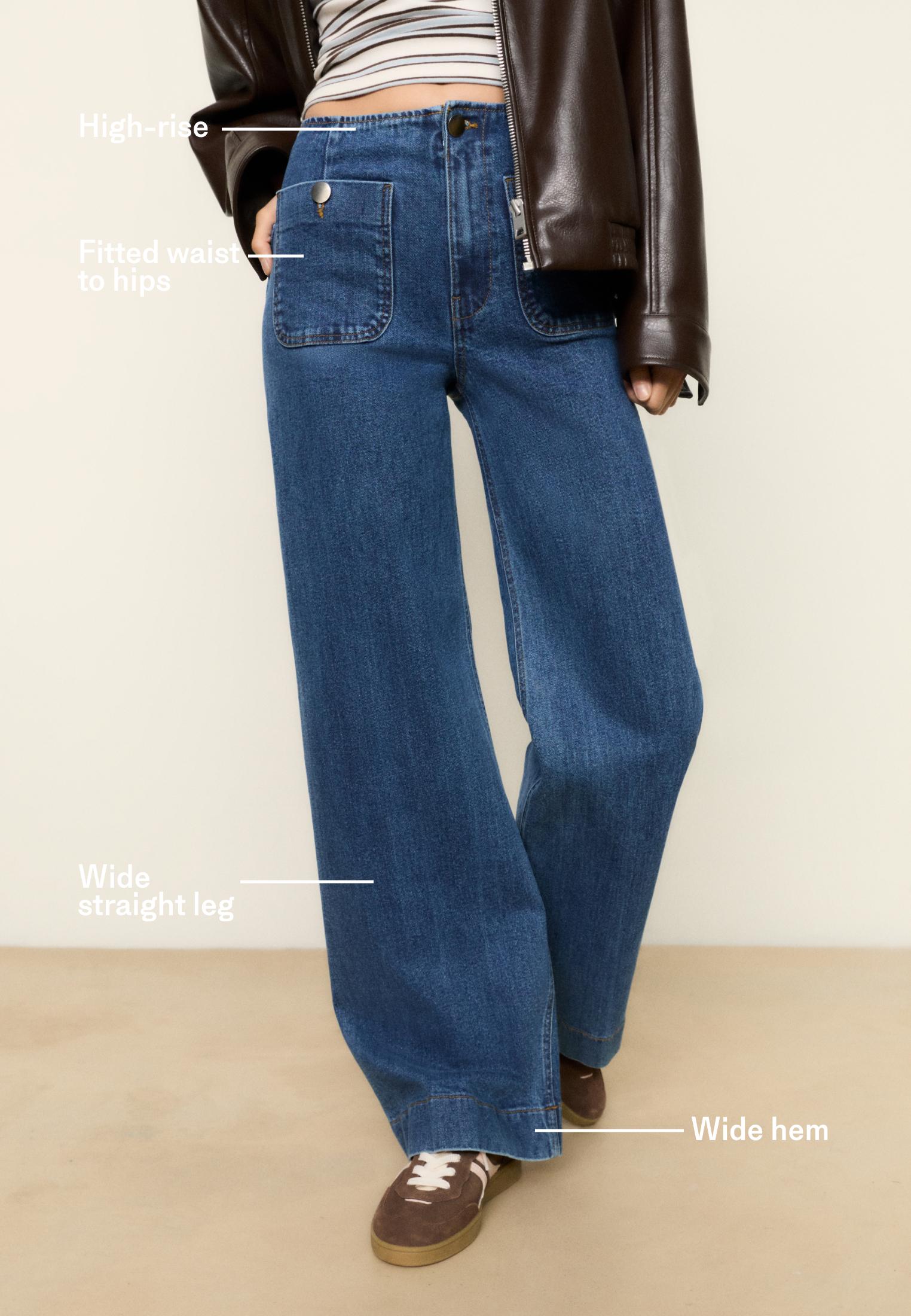 D77 Minimalist jeans with pockets — MEDIUM DENIM WASH