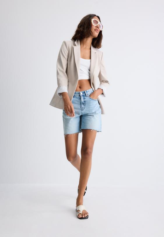 blazer basic in maglia a righe