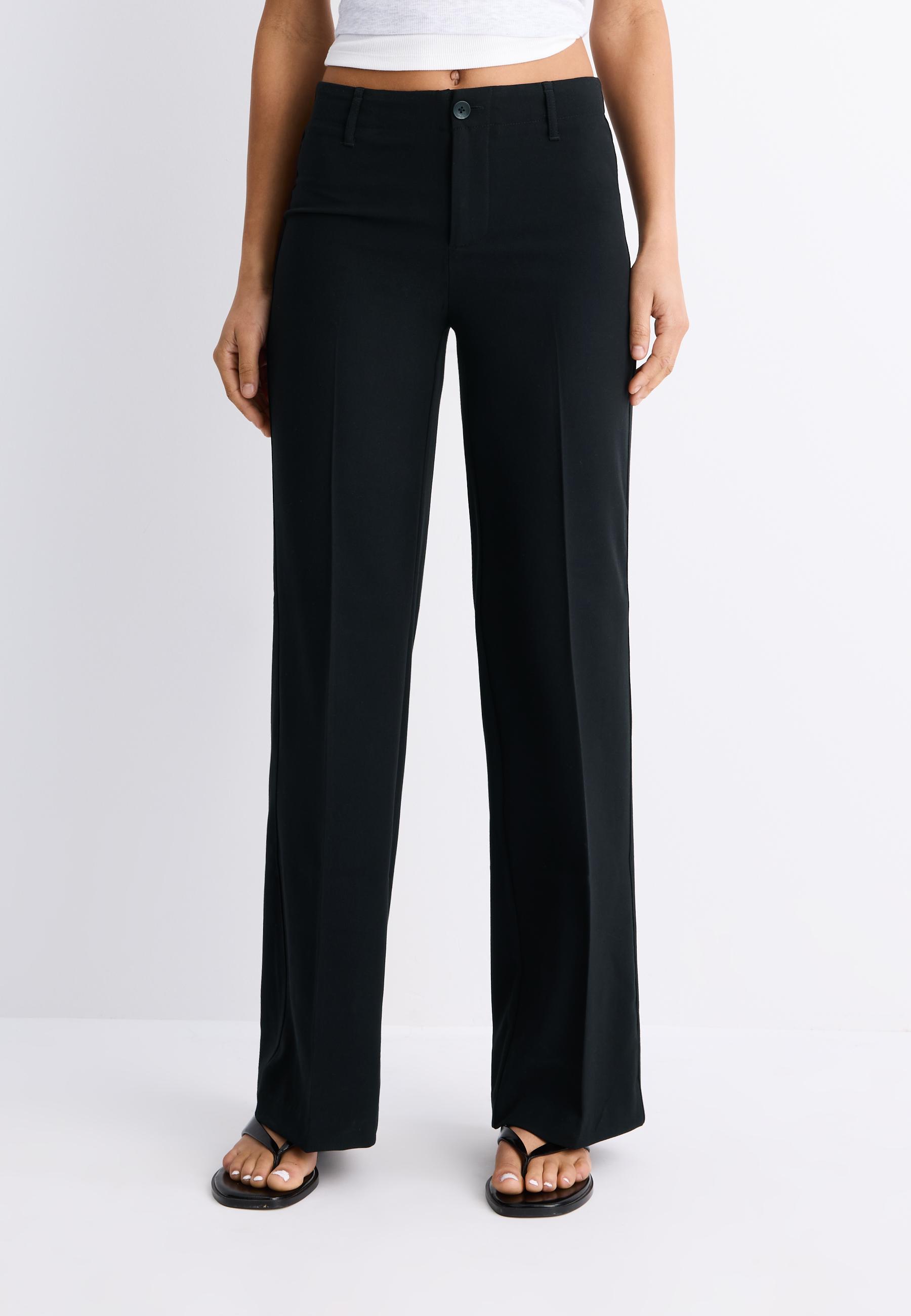 Slim Fit Straight Trousers - Women's fashion | Stradivarius Georgia