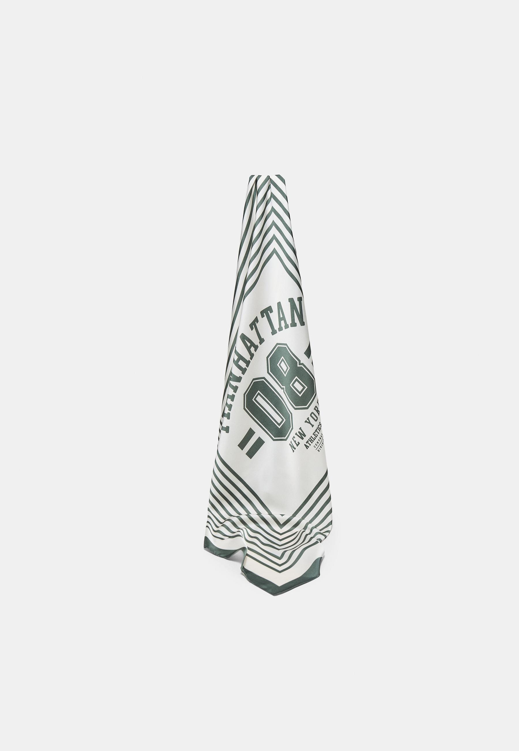 Manhattan striped scarf — Khaki