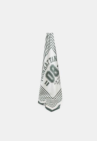 Manhatan striped scarf — Khaki 4