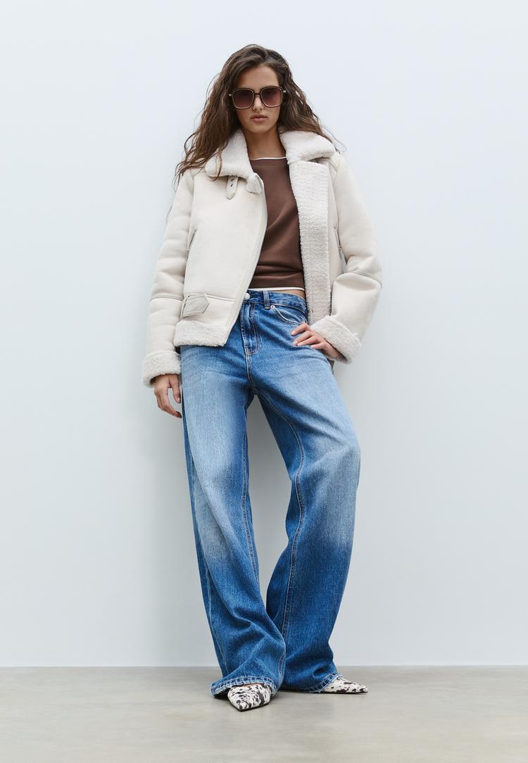 faux suede biker jacket