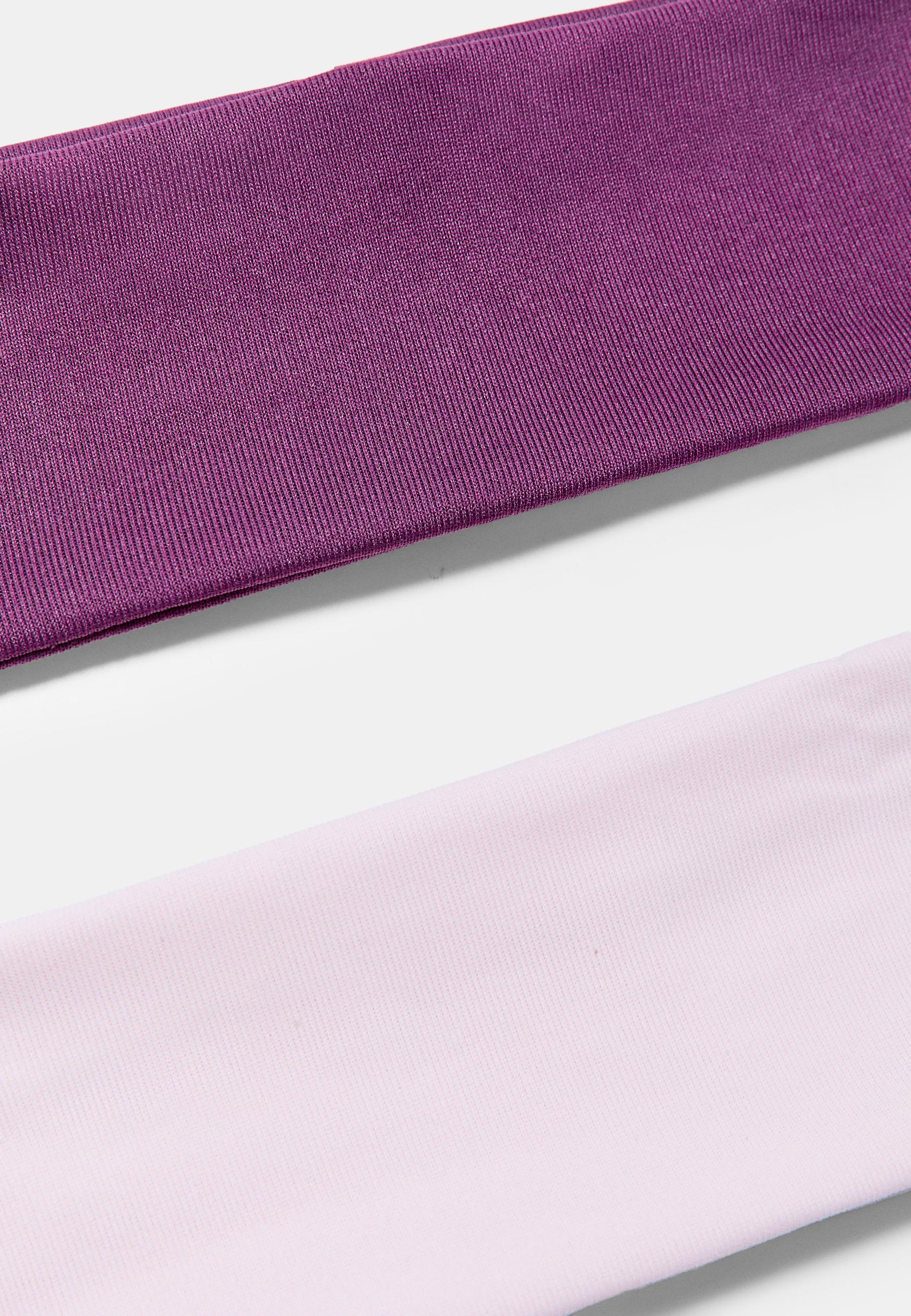 Set of 2 fur headbands — Burgundy