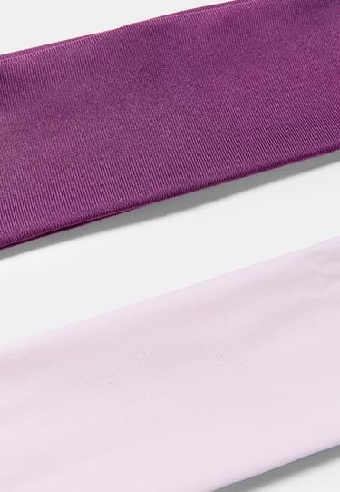 Set of 2 fur headbands — Burgundy 5