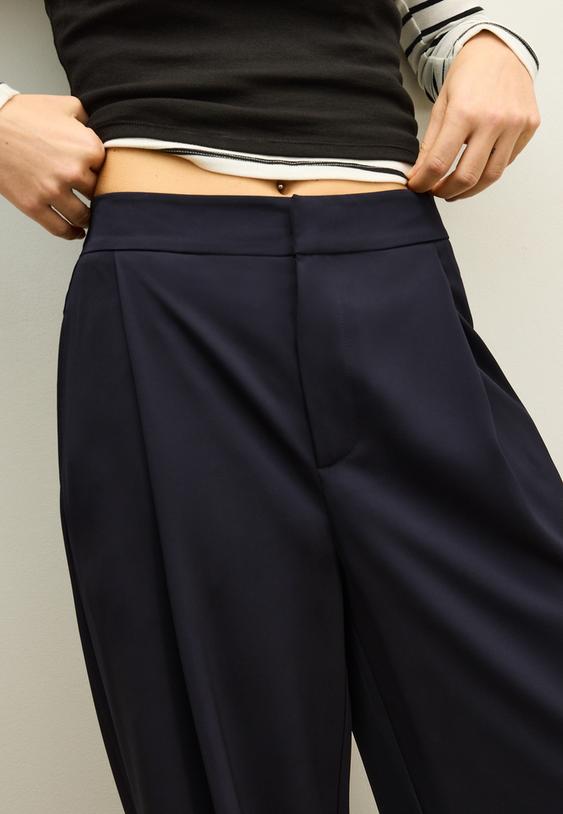 pantalon culotte vestir pinzas